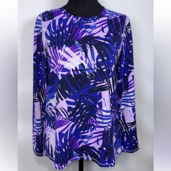 L.L. Bean Tops - LL Bean Womens SunSmart UPF 50 Long Sleeve Shirt Medium Floral Tropical NWOT